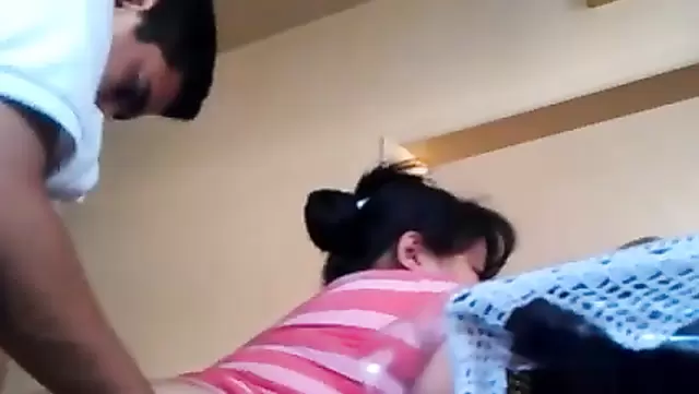 Uzbek hottie fucks chubby old man