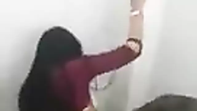 A girl was fucked in the toilet by a hot Uzbek